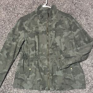Old Navy Olive Camo Utility Jacket
